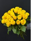 Букет из 25  желтых роз в ленте