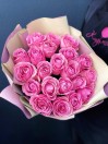Букет 21 роза Кения Нежно-розовый