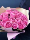 Букет 21 роза Кения Нежно-розовый