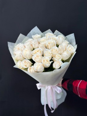 Букет 31 белая роза