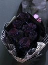 Букет из 7 черных роз