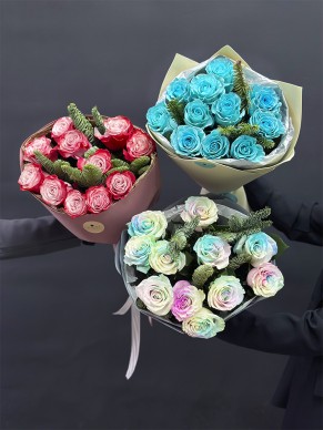 Букет из 11 эксклюзивных роз с нобилисом