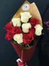 Букет из 11 роз Красно-белое ассорти