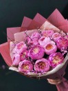 Букет из 15 пионовидных роз Constance