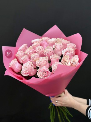 Букет из 25 роз Pink Mondial