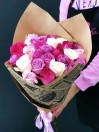 Букет из 25 роз Розовое ассорти