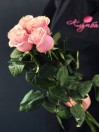 Букет из 5 длинных розовых роз