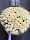 Букет из 101 белой розы Эквадор 40см