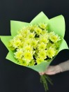 Букет из 5 лимонных хризантем