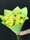 Букет из 5 лимонных хризантем