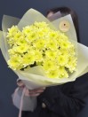 Букет из 7 желтых кустовых хризантем
