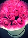 Букет из 51 розовой розы в шляпной коробке