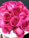Букет из 25 розовых роз в шляпной коробке