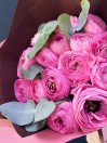 Букет из 15 розовых лютиков