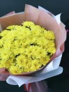 Букет из 15 желтых хризантем
