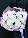 Букет из 7 белых кустовых хризантем