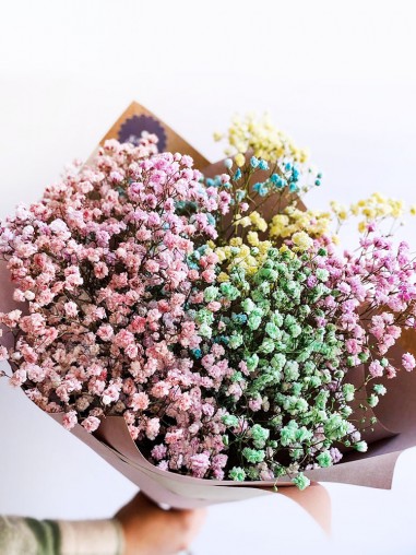 Букет 7 цветных гипсофил