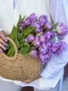 Моно из 21 сиреневого тюльпана Дабл
