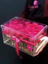 Crystal Box 15 розовых роз