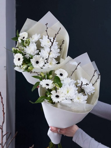 Букет с мини герберами