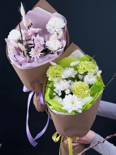 Букет с диантусами