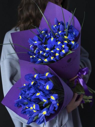 15 ирисов в крафте 