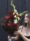 Букет из хризантем и гладиолуса 