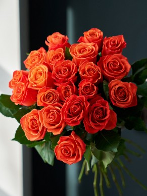 21 роза Оранж краш