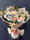 Букет из 11 пионовидных роз сорта Juliet